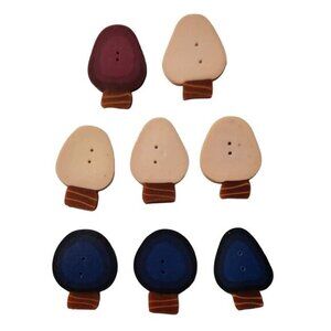 Christmas Bulbs Just Another Button Co JABC Lot 8 Plum Blue White Stitching New‎